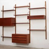 Royal System wall unit designed by Poul Cadovius for Cado, Denmark 1950’s