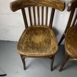 Lot de 4 chaises bistrot style Baumann