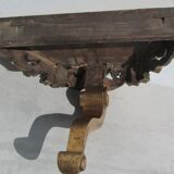 Wall console in gilded wood