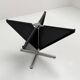 Black Plana folding table by Giancarlo Piretti for Anonima Caste