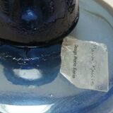 Cobalt glass candle holder by Maria Kariis