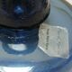 Cobalt glass candle holder by Maria Kariis