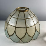 Lampshade in mother-of-pearl and brass 25 cm