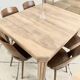 Art Deco dining table made of solid wood.
