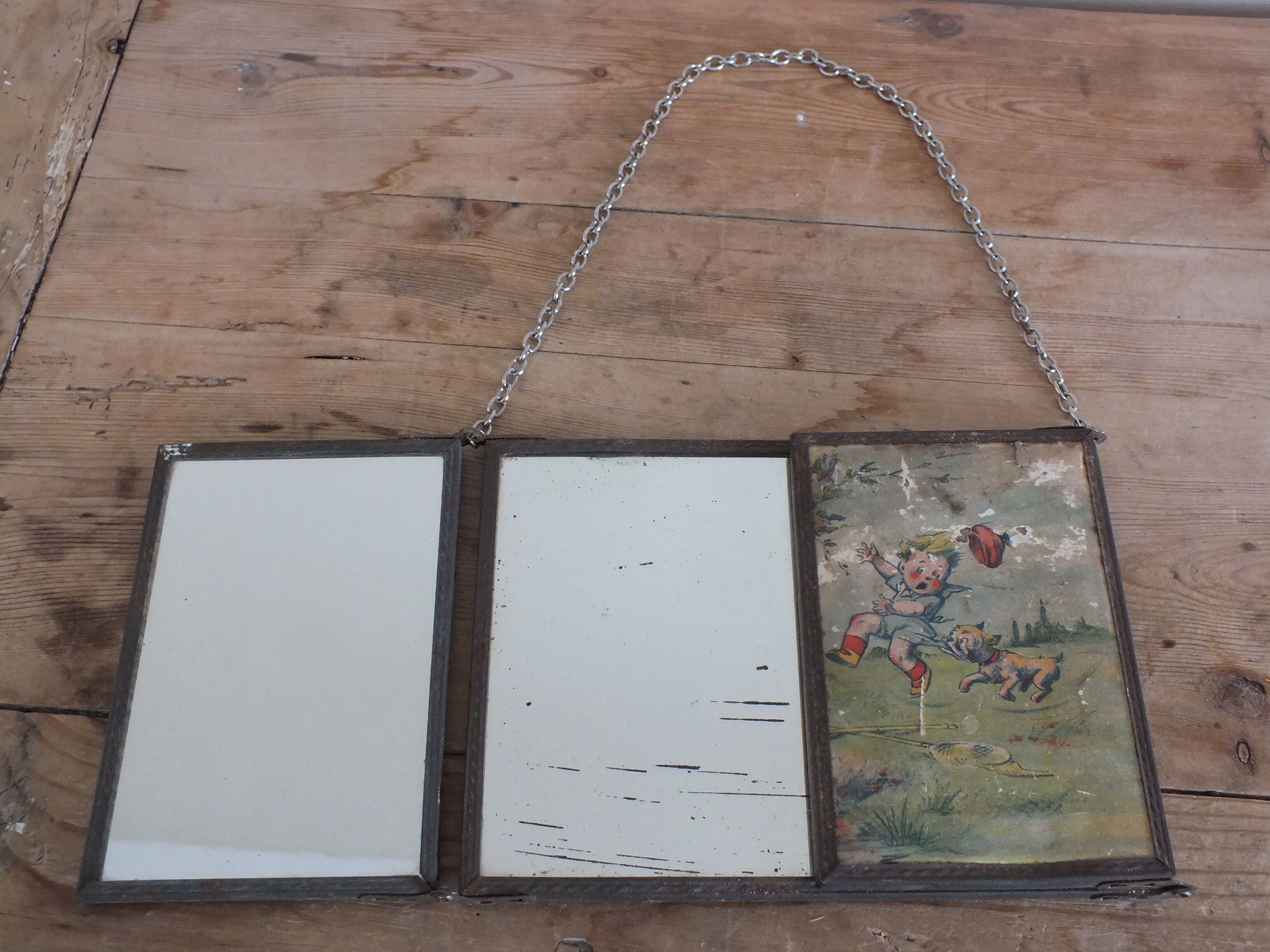 Triptych mirror 42x15cm