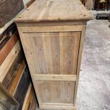 3-door buffet in pitch pine - Early 20th century - Sandblasted