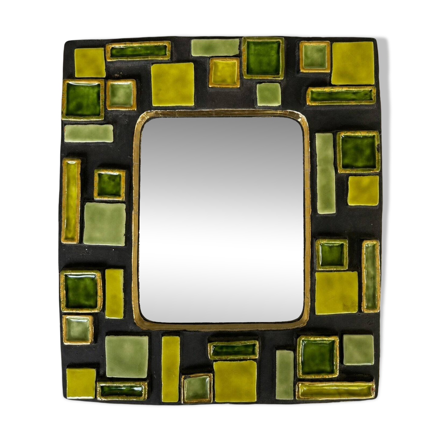Mithé Espelt, miroir mural à cabochons géométriques