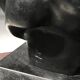 Sculpture abstraite en terre cuite noire, années 1960