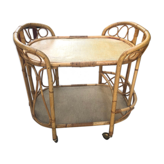 Dessert bar in vintage rattan