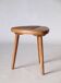 Tabouret tripode scandinave en pin et hêtre, années 1950
