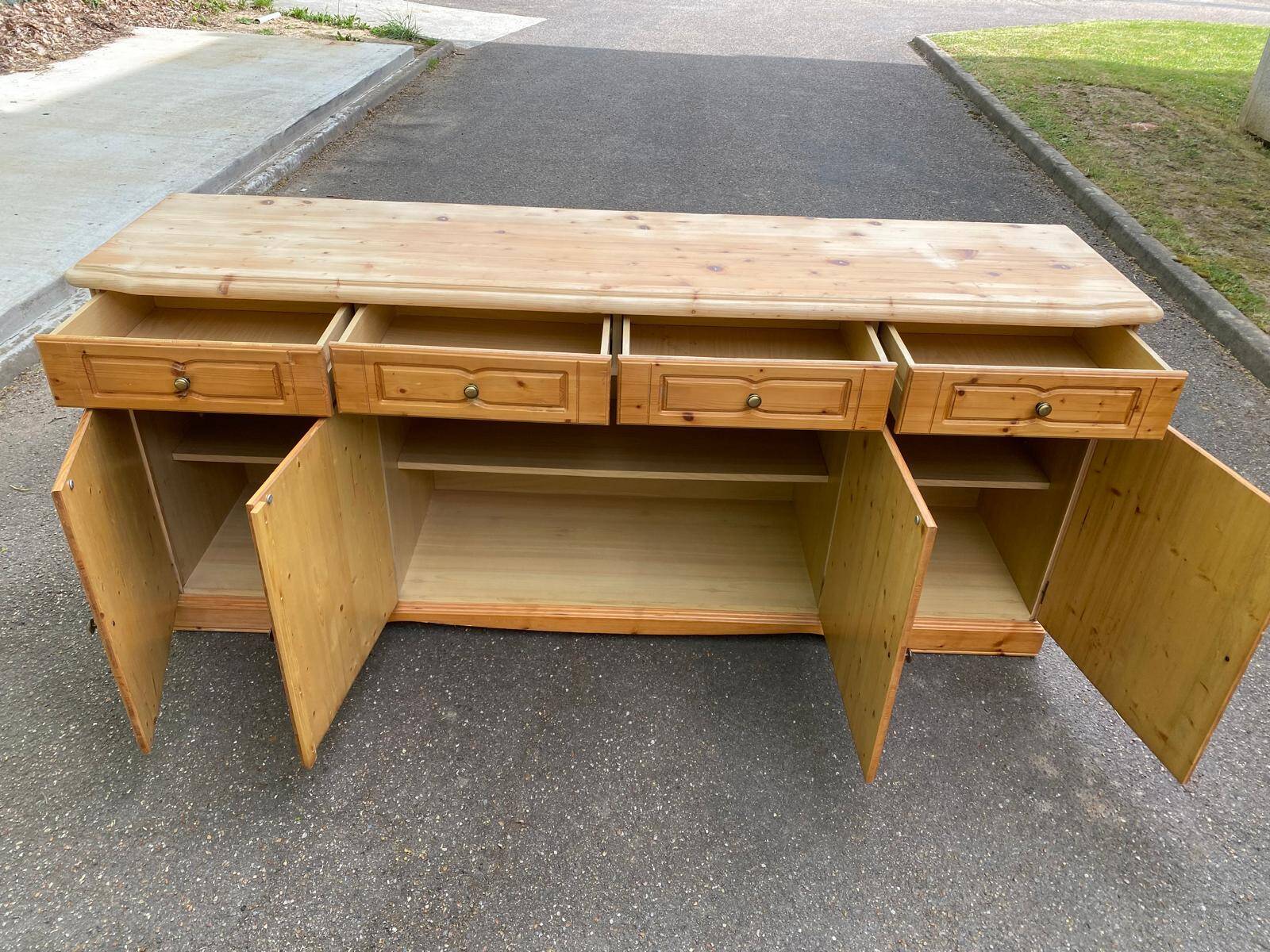 Buffet enfilade anglaise en pin 215cm