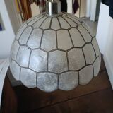 Vintage mother-of-pearl and brass pendant light