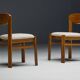 Brutalist dining chairs, France, 1960s