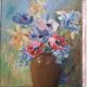 Painting bouquet of vintage flowers