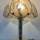 Vintage lamp in gold metal and smoked glass