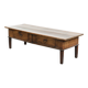 Antique walnut 18th-century Southern European coffee table with two drawers