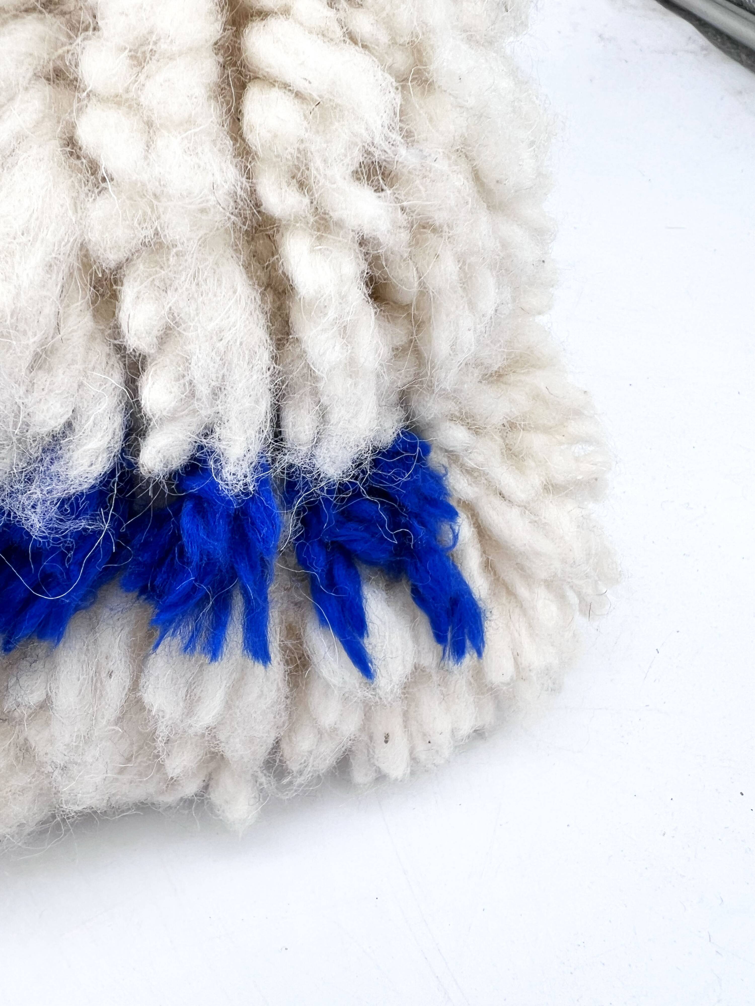 Moroccan Berber cushion cover Azilal with Majorelle blue patterns 60x40cm