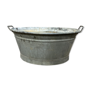 Bassine en zinc vintage 70 litres