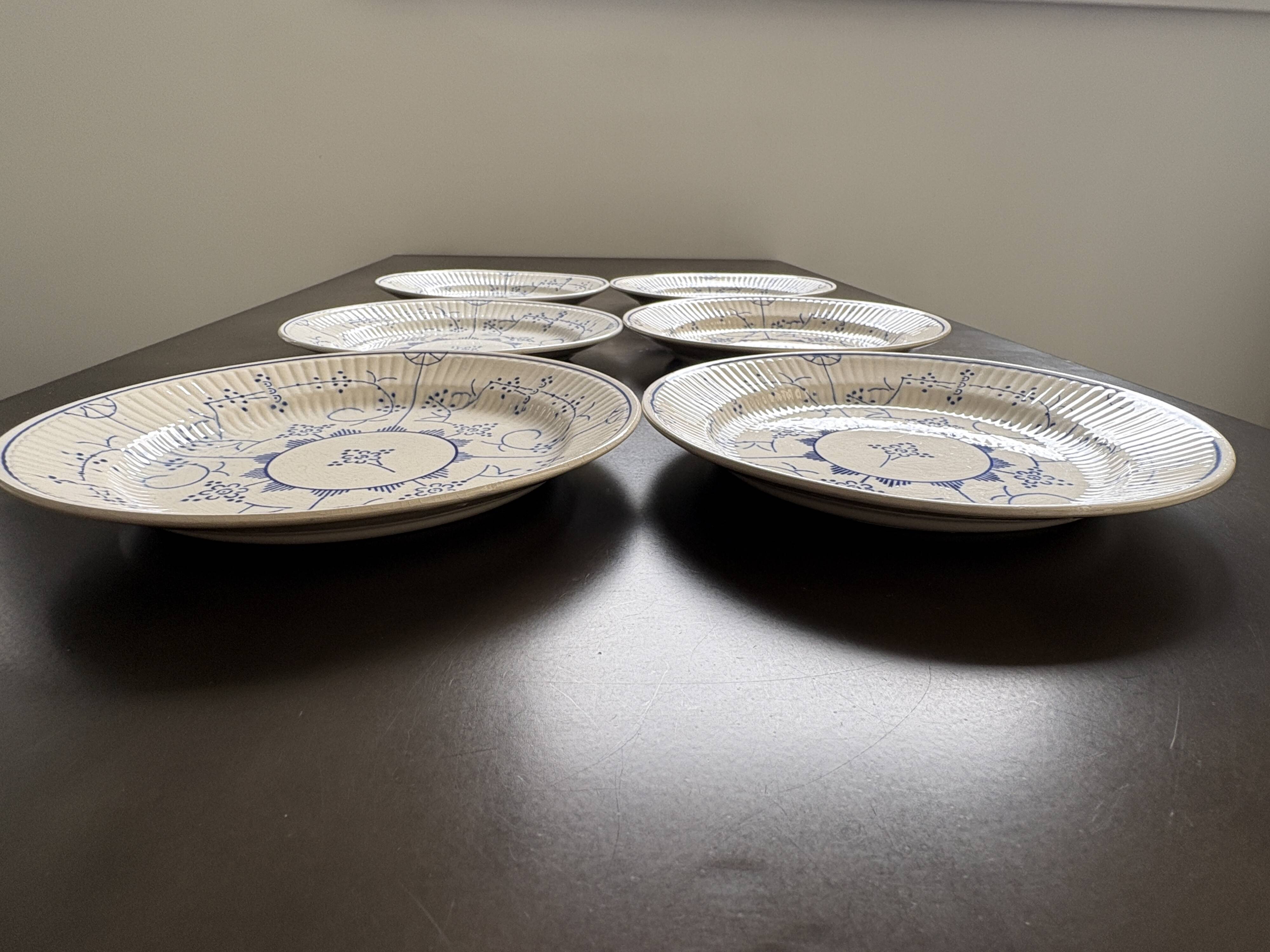 Lot de 6 assiettes à dessert Boch Copenhague