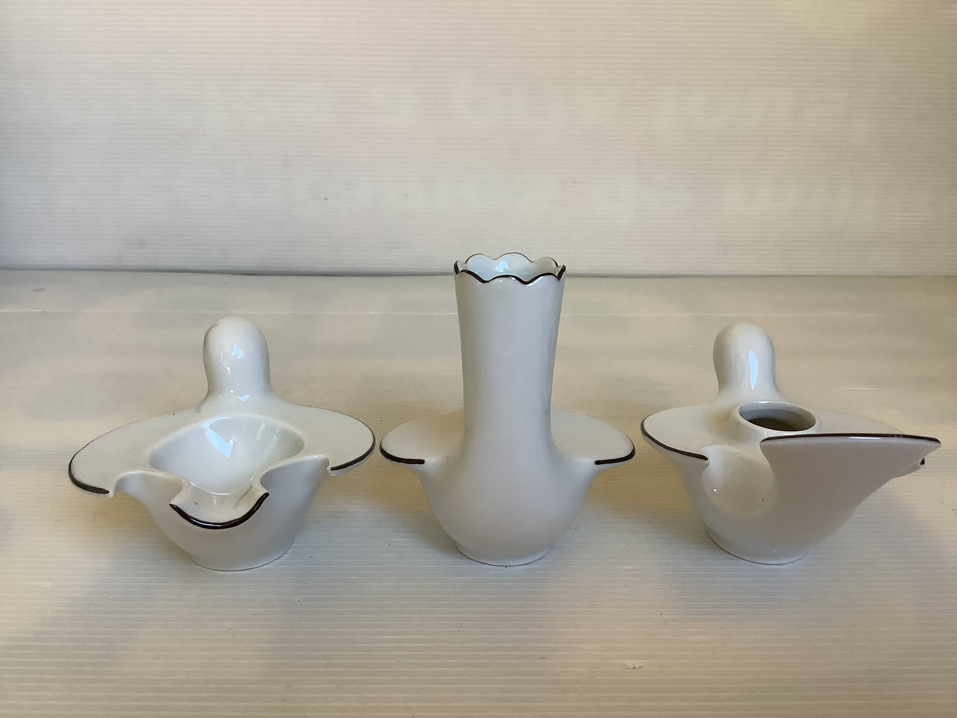 Eight bird candlesticks from Bavaria and Arzberg, Germany