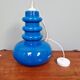 Large Space Age pendant light in blue opaline, 1960s-70s