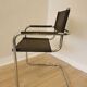 Vintage Mart Stam Style Armchair: Dark Brown Faux Leather Chrome Cantilever