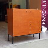 Sideboard Pierre Guariche Meurop modèle 1293 en Teck