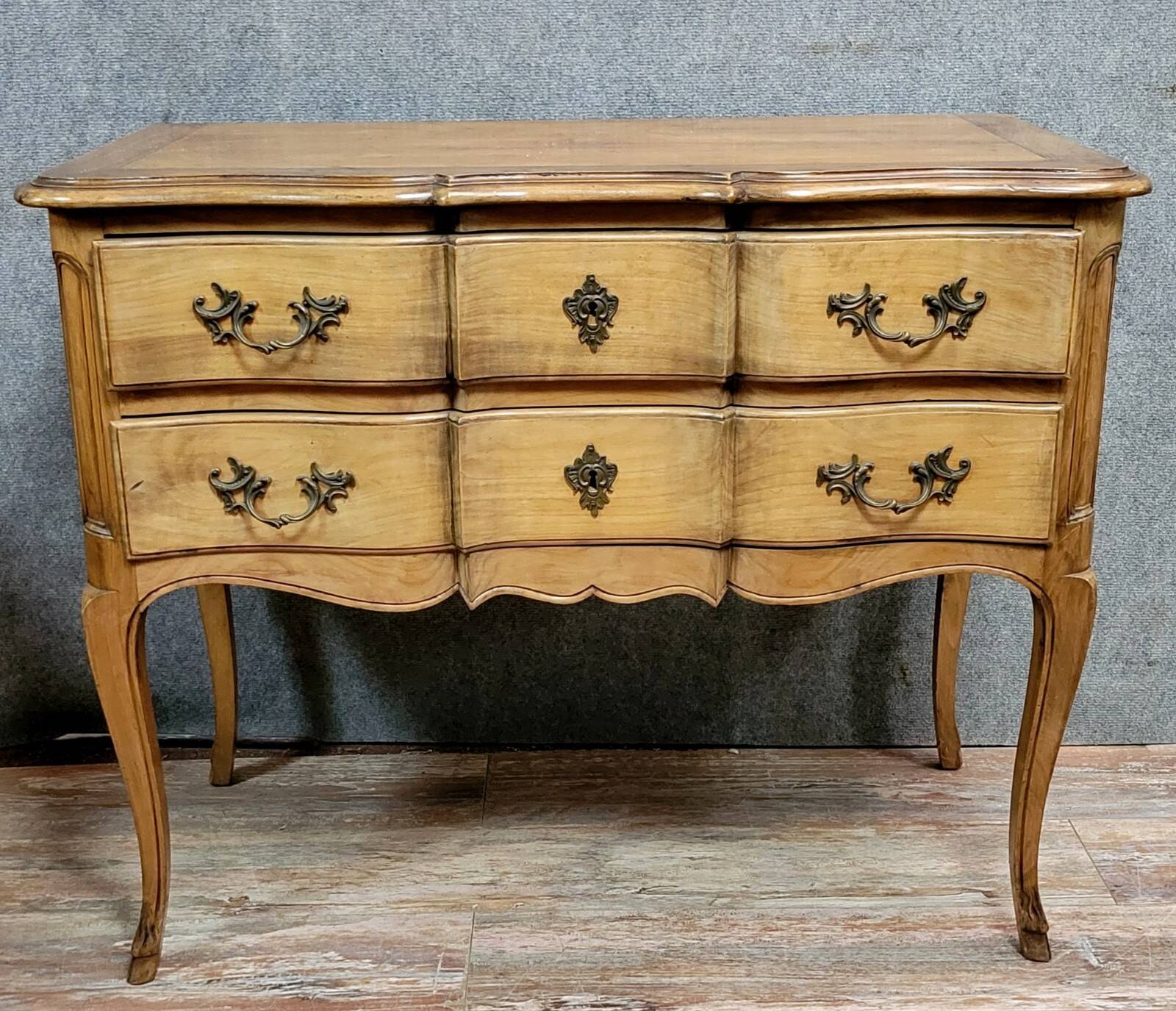 Louis XV style cherrywood chest of drawers, 20th century