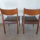 2 Scandinavian Fristho Franeker chairs in teak and leather.