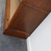 German oak bookcase with folding doors, ca 1900