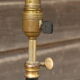 Floor lamp brass lacquered metal 1950