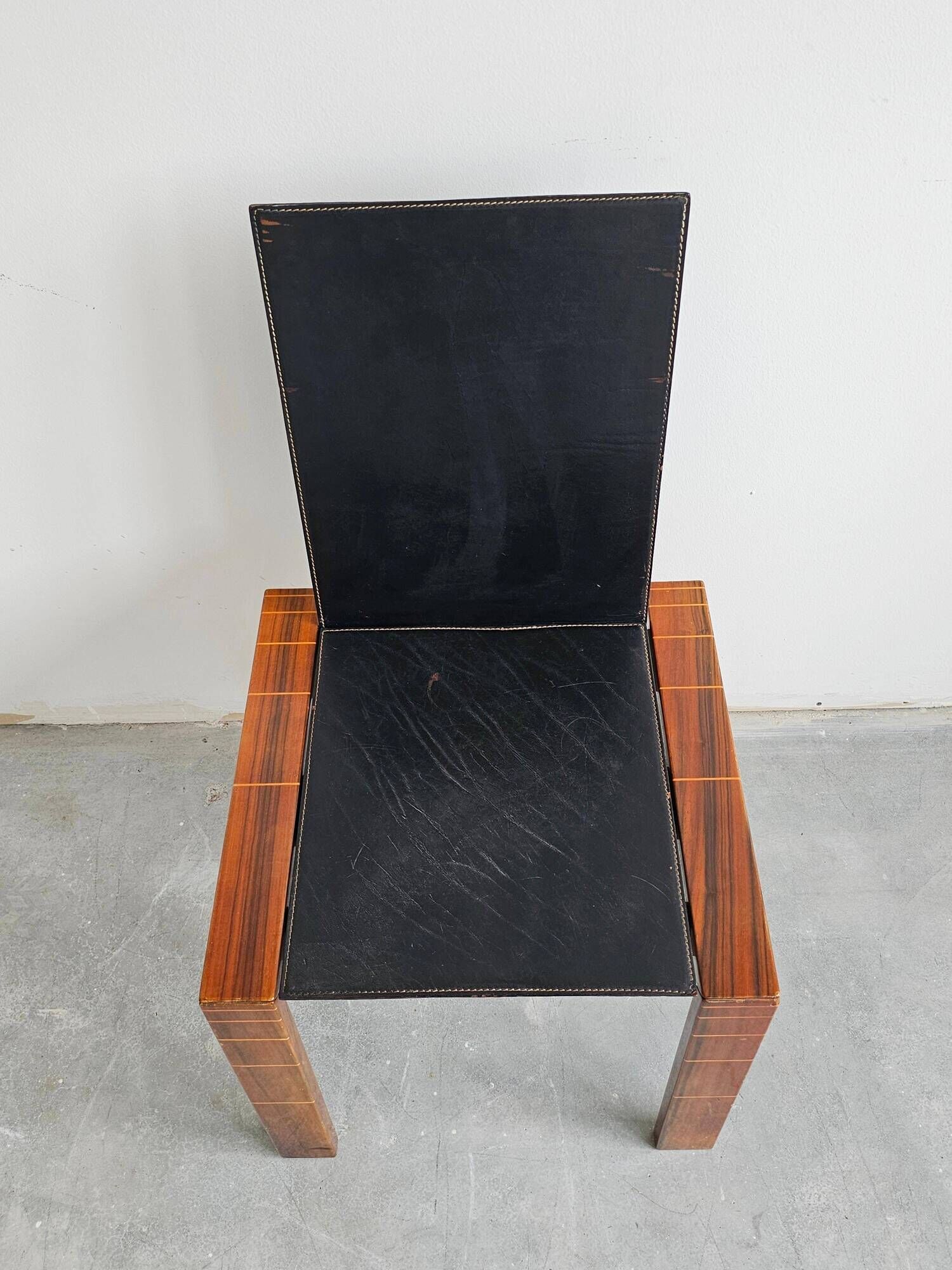 Set of 4 Mid Century dining chairs in rosewood style Afra and Tobia Scarpa.