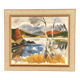 Original Mid Century Swedish Oil On Canvas – “Landscape With Birches” By Ivar Hjertqvist – Vintage & Framed – 69 × 60 Cm (27.2" × 23.6")