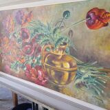 Ancien tableau huile Sur Toile D. Perreau