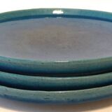 Lot 3 Assiettes Bleues