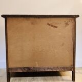 Satin black wooden chest of drawers