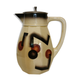 Art deco tisanière pitcher in half porcelain "badonviller"