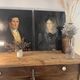 Duo portraits of a young couple painting on oil