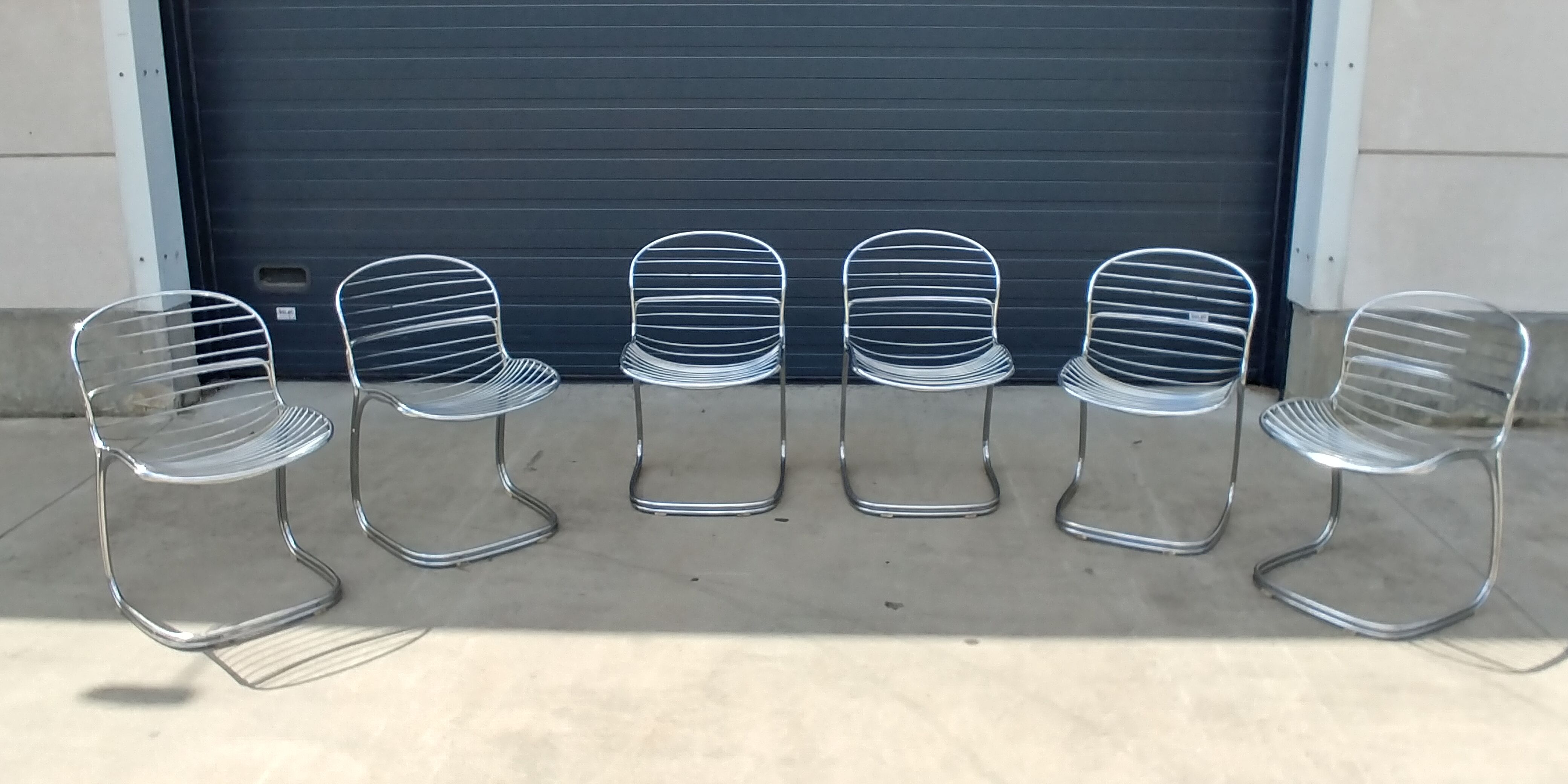 Lot of 6 Sabrina chairs by Gastone Rinaldi 1970