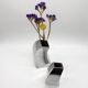Pair of "Space Age" vases in aluminium cast – 1980s