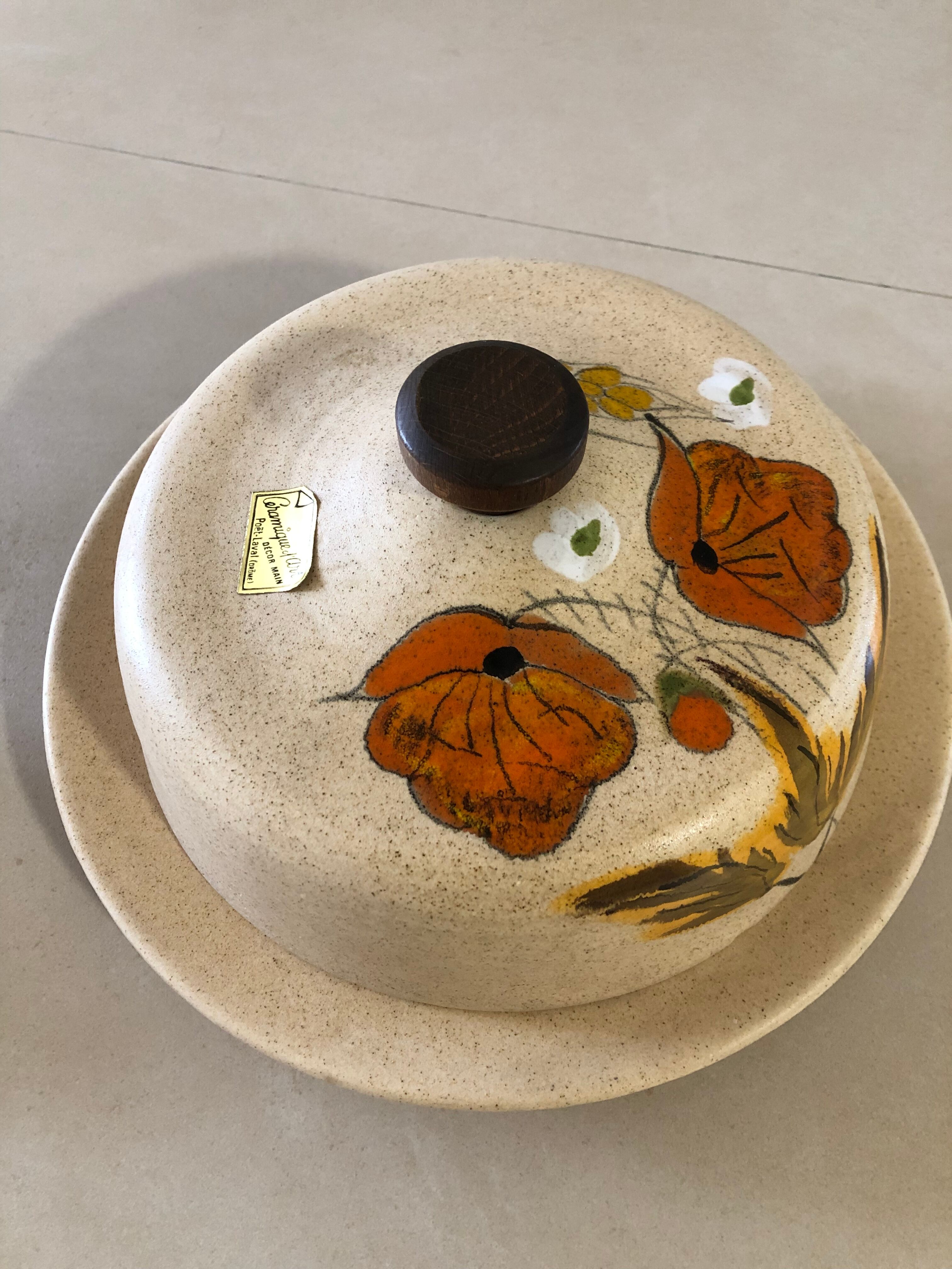 Plateau et cloche vintage