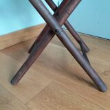 Folding wooden stool