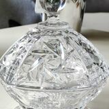 Vintage hexagonal Bohemian crystal bonbonnière/sweetener
