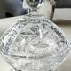Vintage hexagonal Bohemian crystal bonbonnière/sweetener