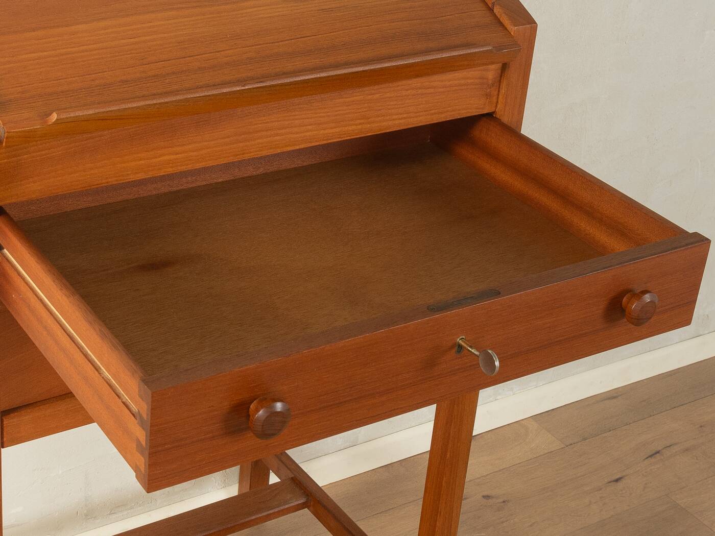 Classic standing desk from the 1960s, teak veneer, Denmark