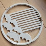 White glazed cast iron trifle