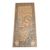 Decorative wooden panel in Art Nouveau style.