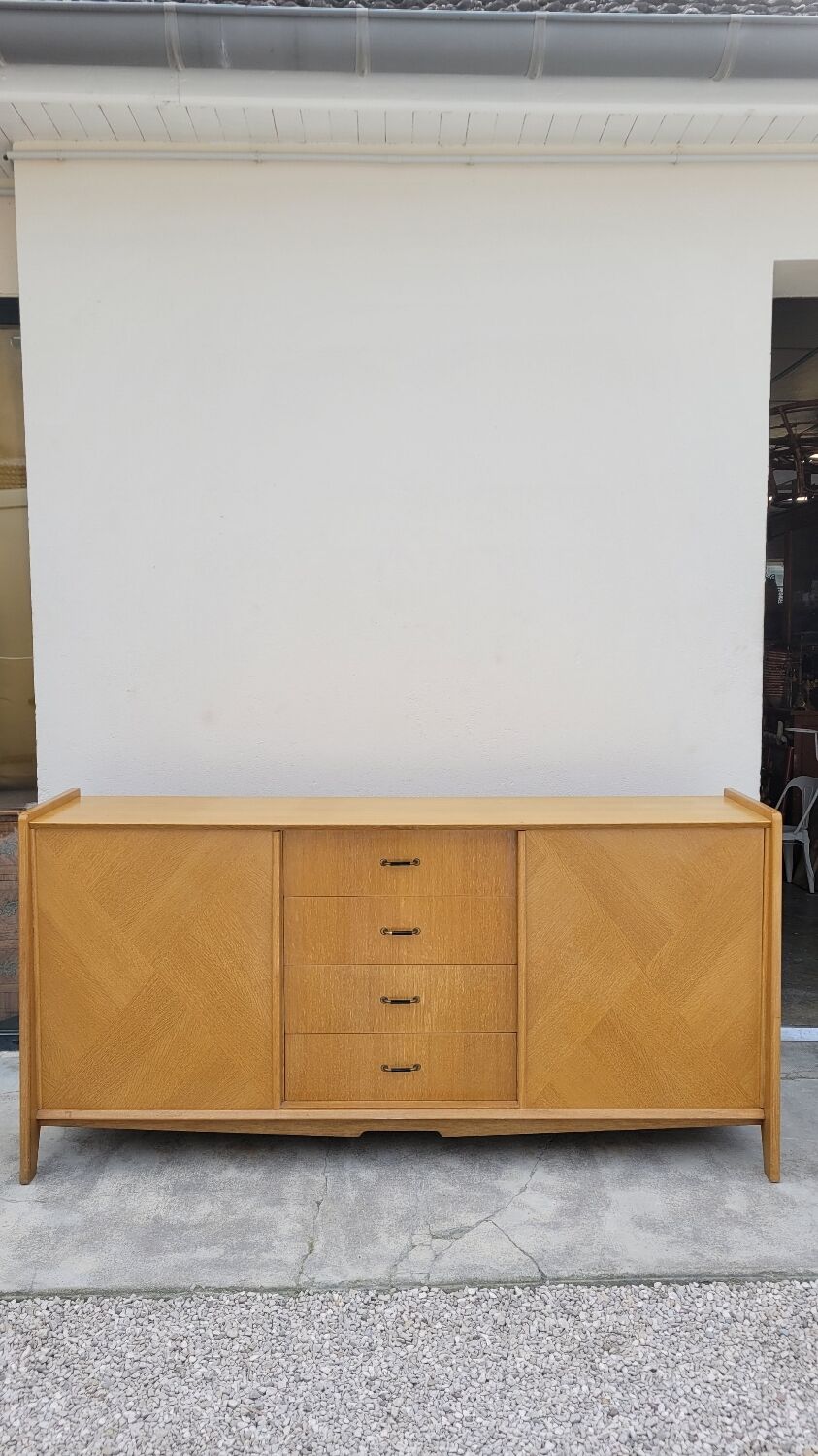 Vintage sideboard enfilade 1950 feet oak compass