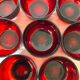 Vintage tinted glass bowls