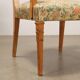 Pair of vintage armchairs from the 1950s in wood and fabric, Italy.